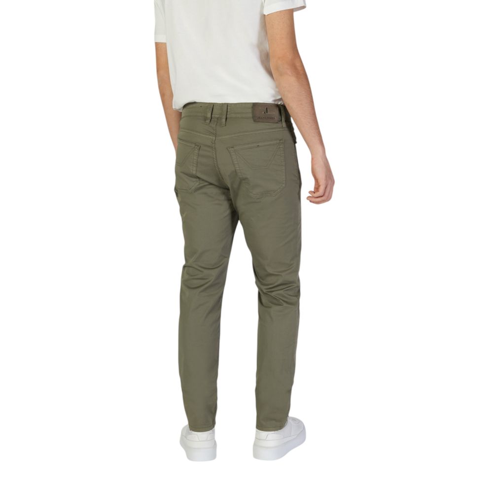 Green Cotton Jeans & Pant