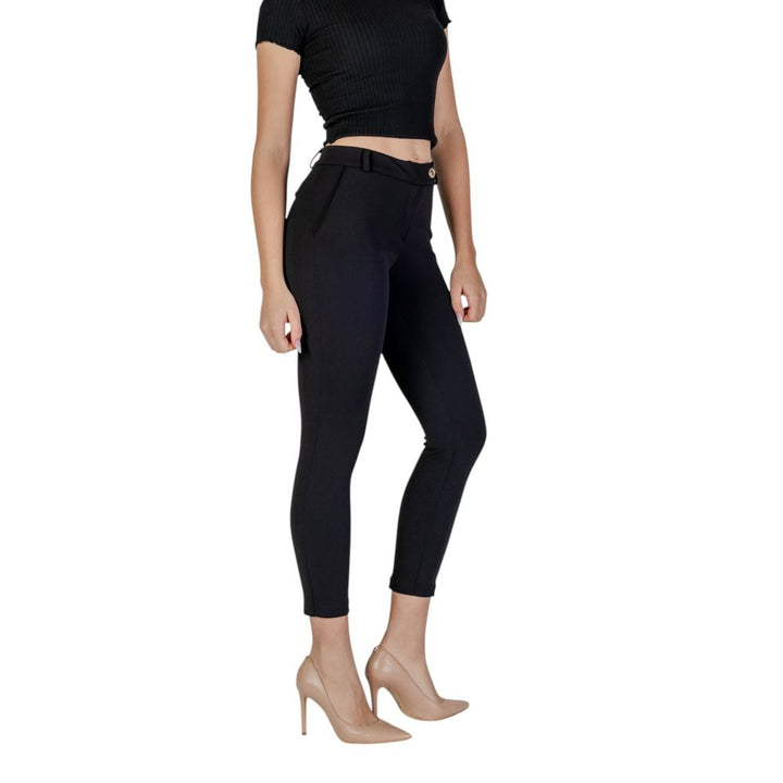 Black Polyester Jeans & Pant