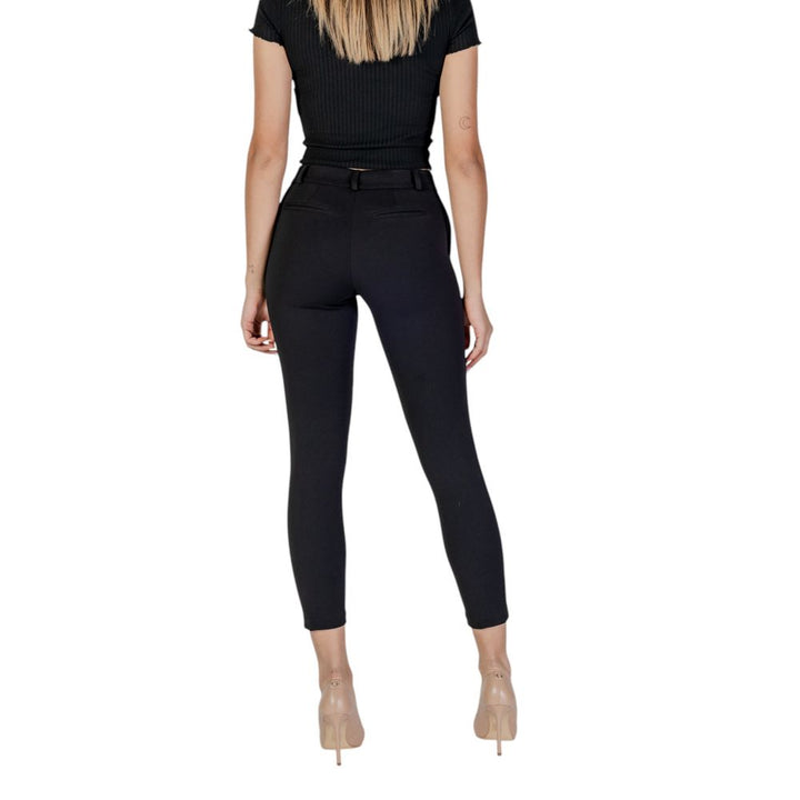 Black Polyester Jeans & Pant