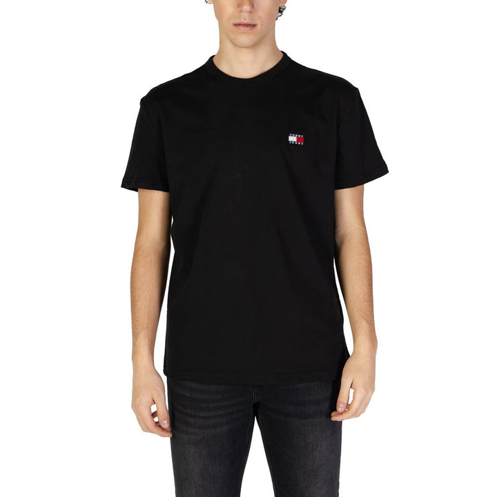 Black Cotton Rigenerato T-Shirt