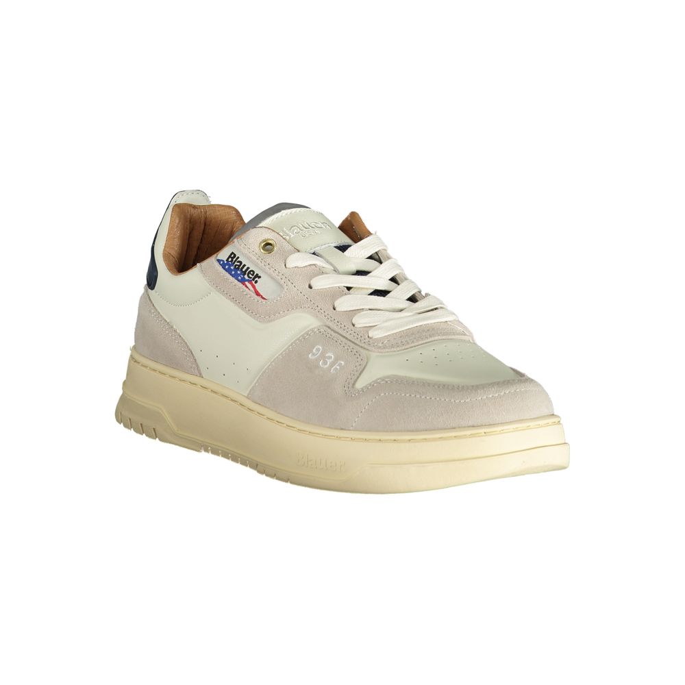 White Polyester Sneaker