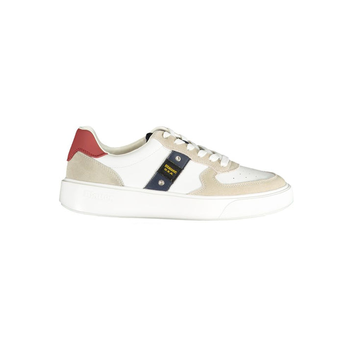 White Polyester Sneaker