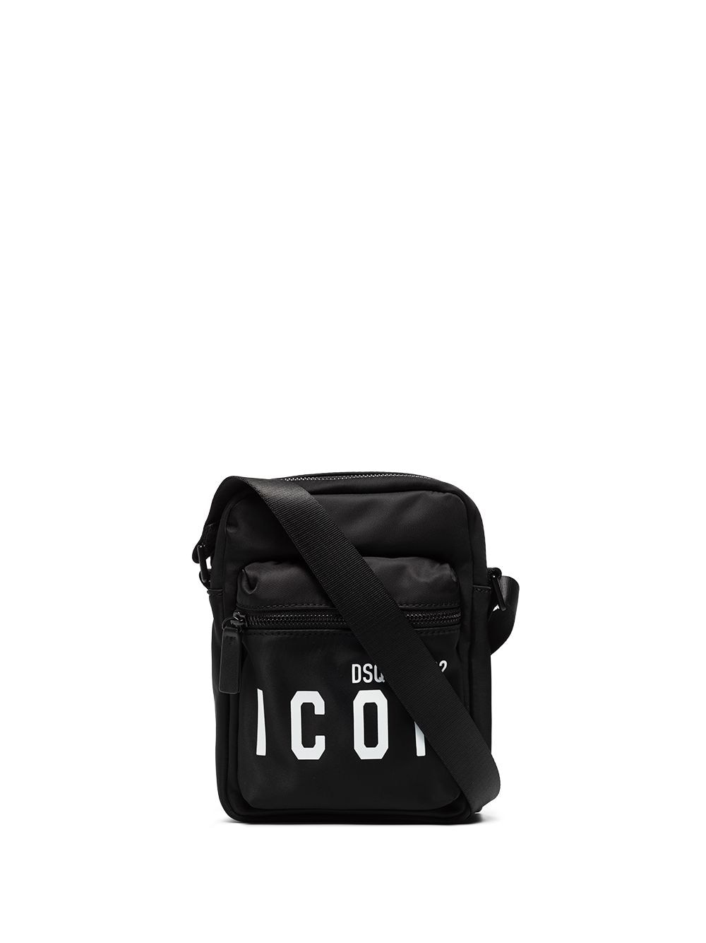 Icon logo-print messenger bag-0