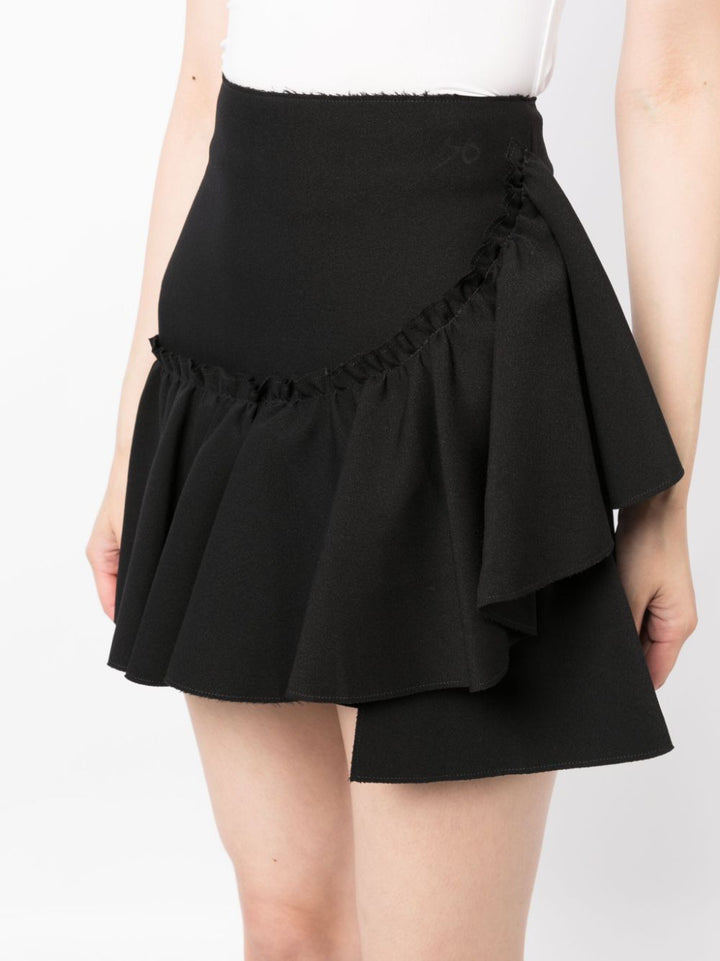 MSGM ruffle-detailing high-waist skirt-9