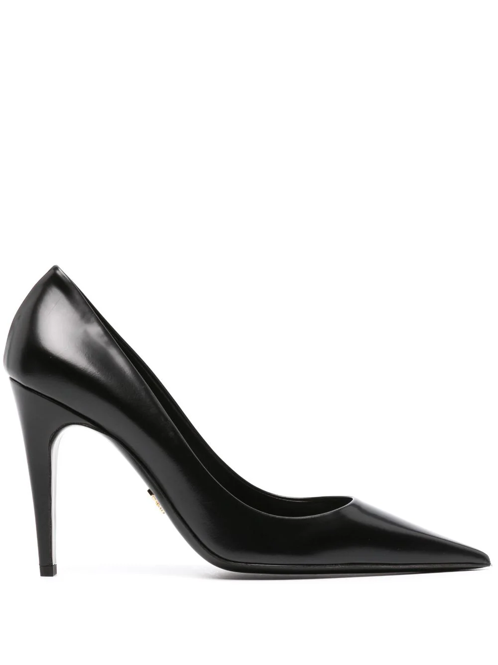 100mm leather pointed pumps-1
