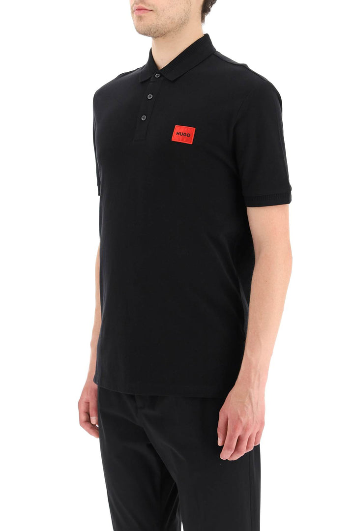 logo patch polo shirt-3