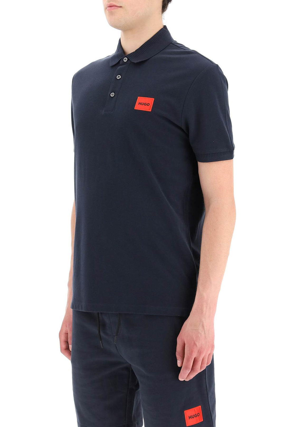 logo patch polo shirt-3