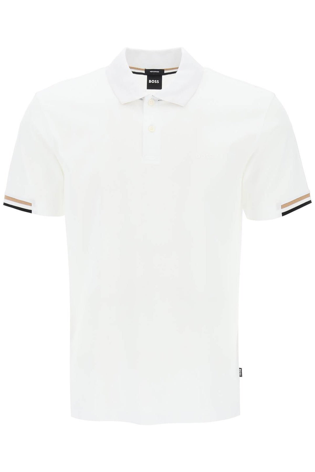 parlay polo shirt with stripe detail-0