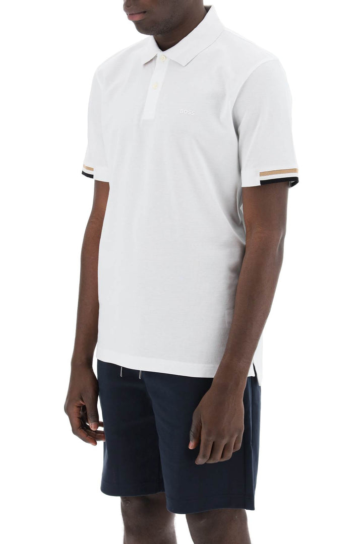 parlay polo shirt with stripe detail-3