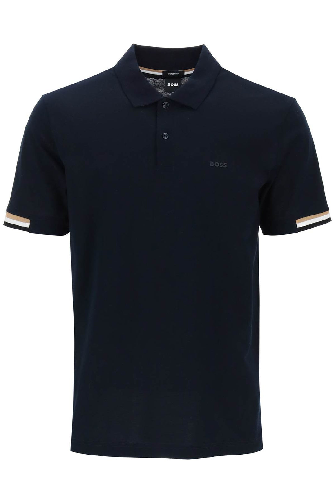 parlay polo shirt with stripe detail-0