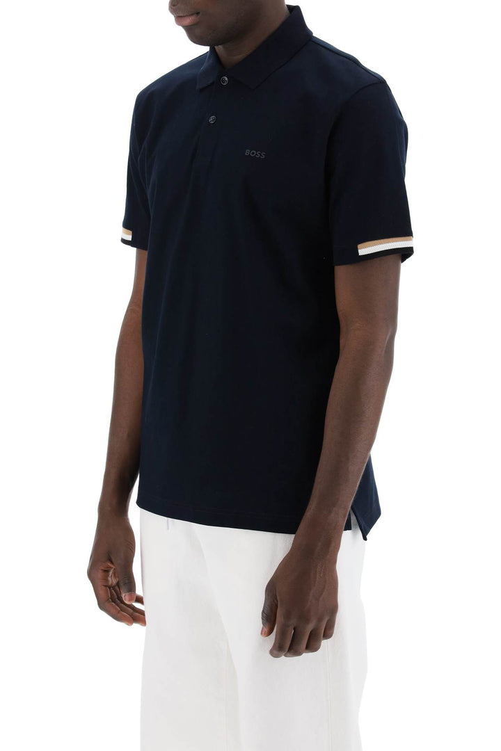 parlay polo shirt with stripe detail-3