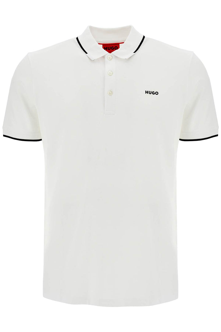 slim fit piqué polo shirt-0