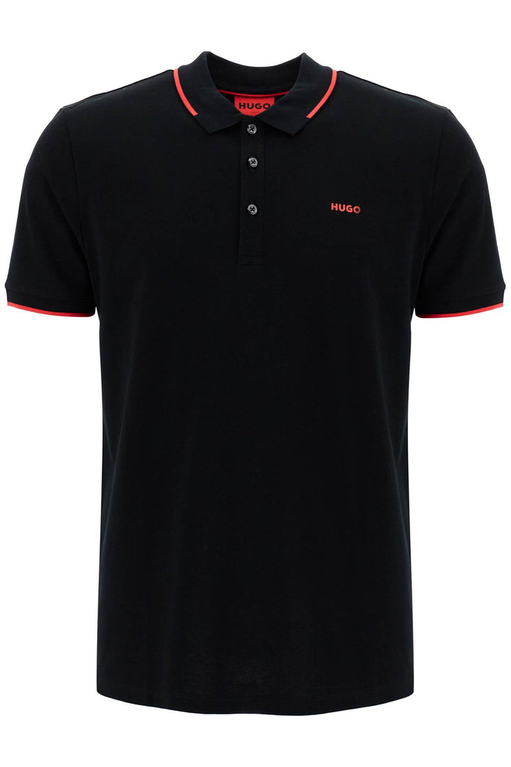 slim fit piqué polo shirt-0