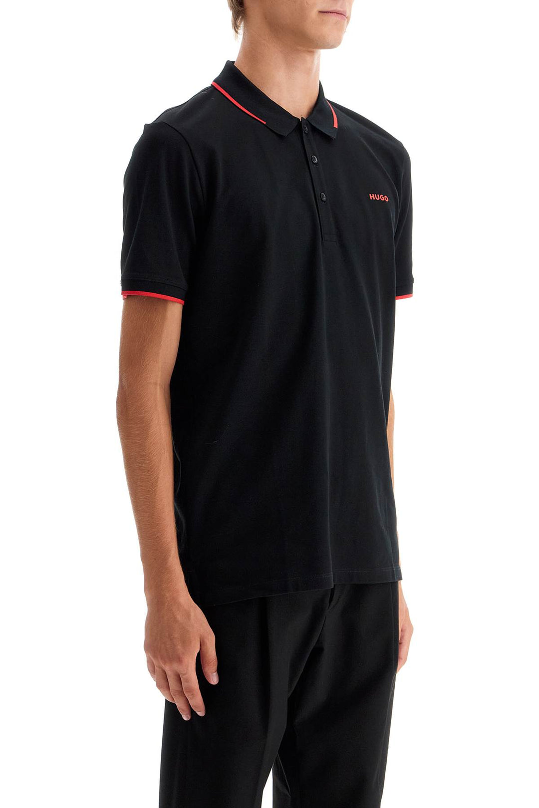 slim fit piqué polo shirt-1