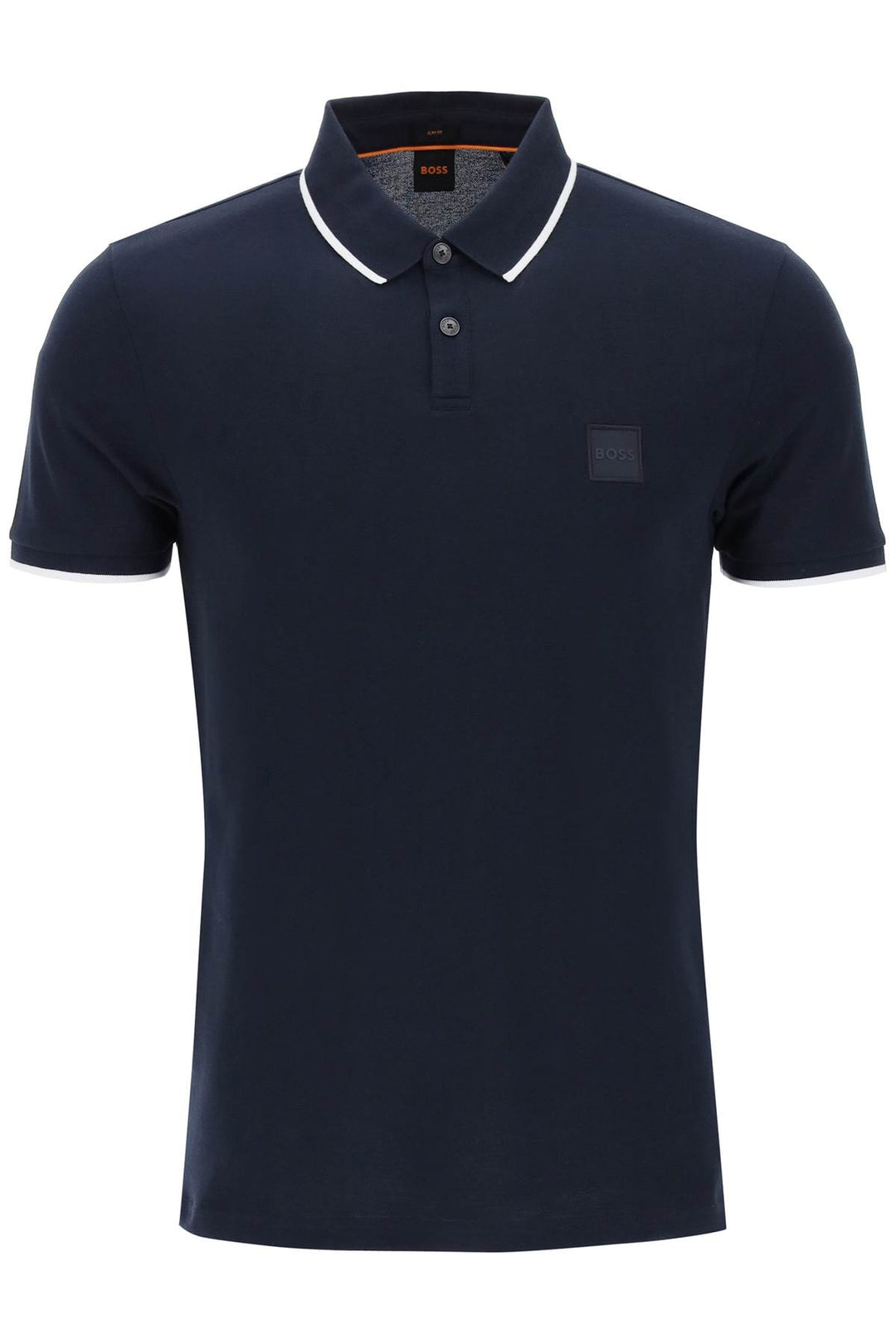 slim fit piqué polo shirt with tipped-0