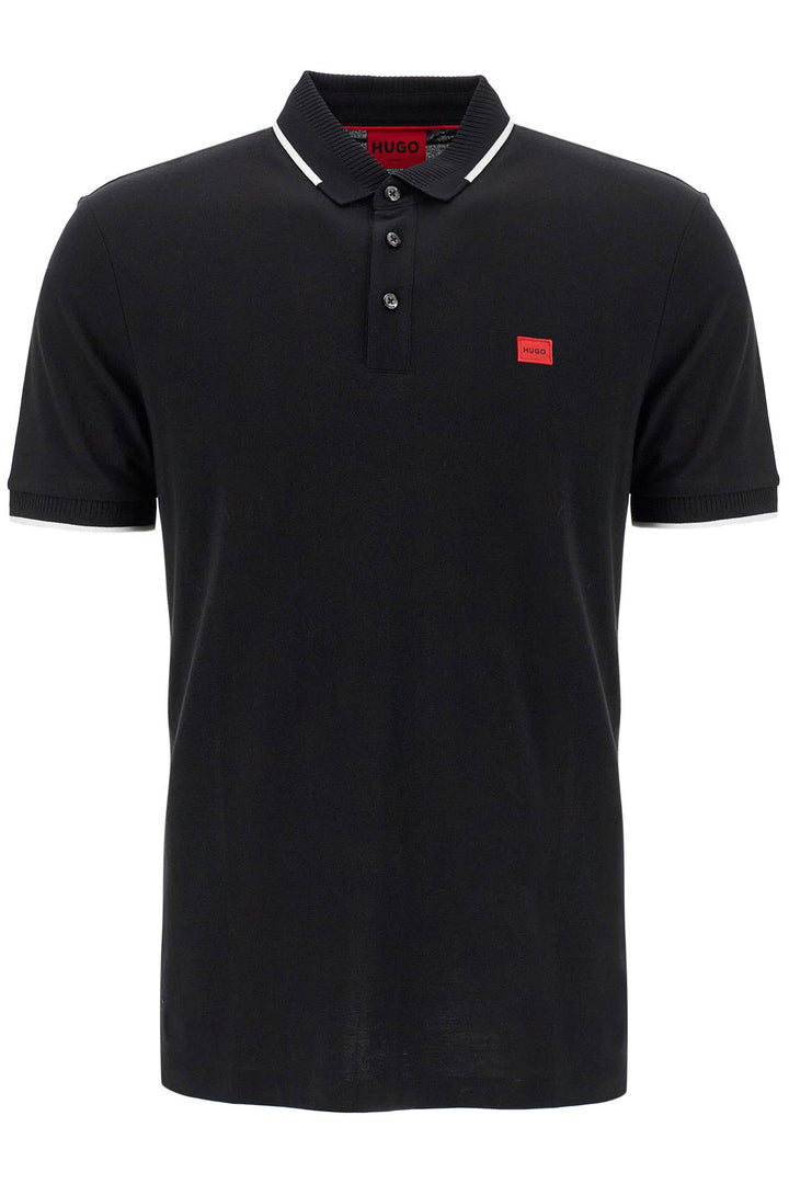 polo shirt with contrasting finishing details-0