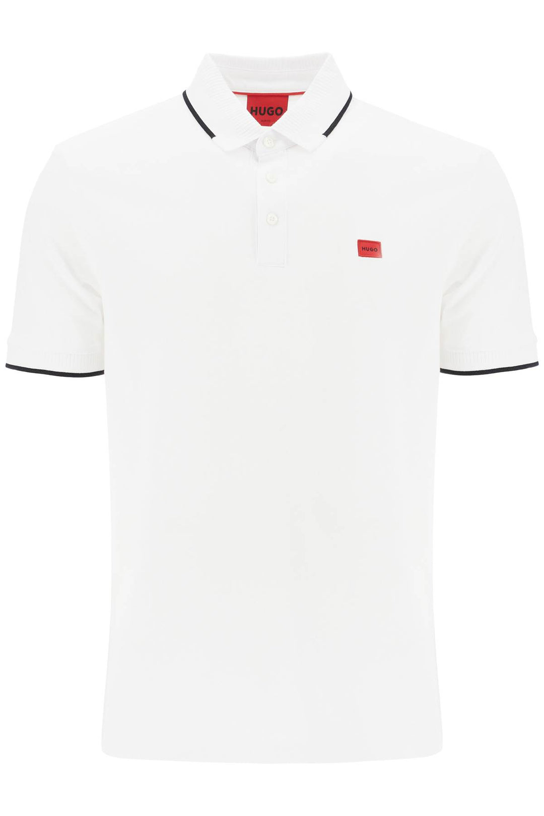 polo shirt with contrasting finishing details-0