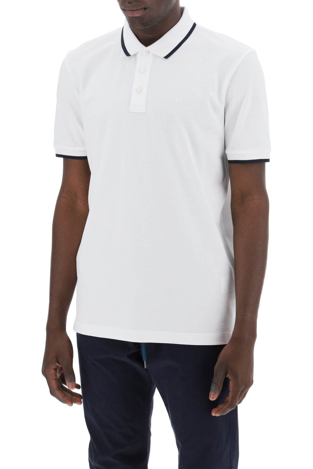 polo shirt with contrasting edges-3