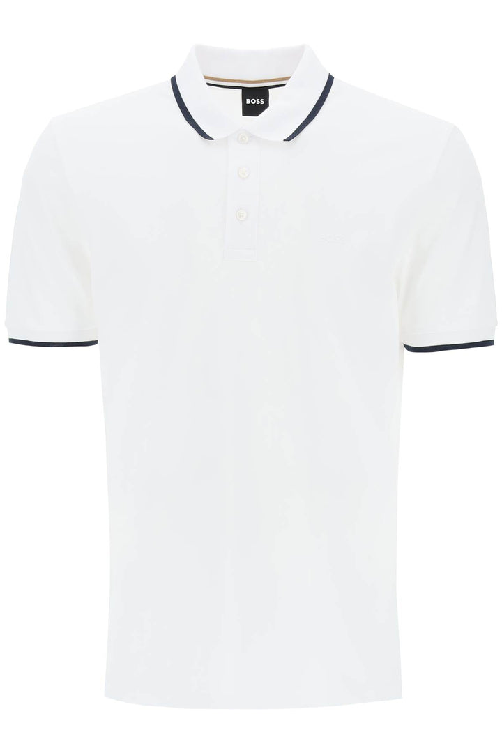 polo shirt with contrasting edges-0