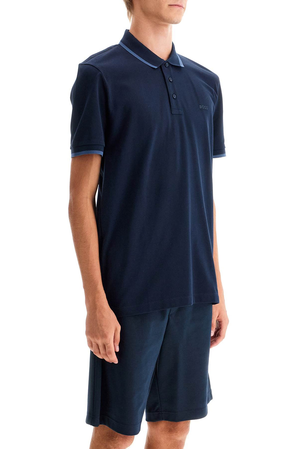 polo shirt with contrasting edges-1