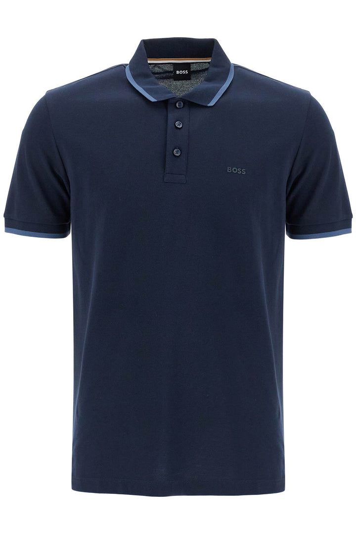 polo shirt with contrasting edges-0