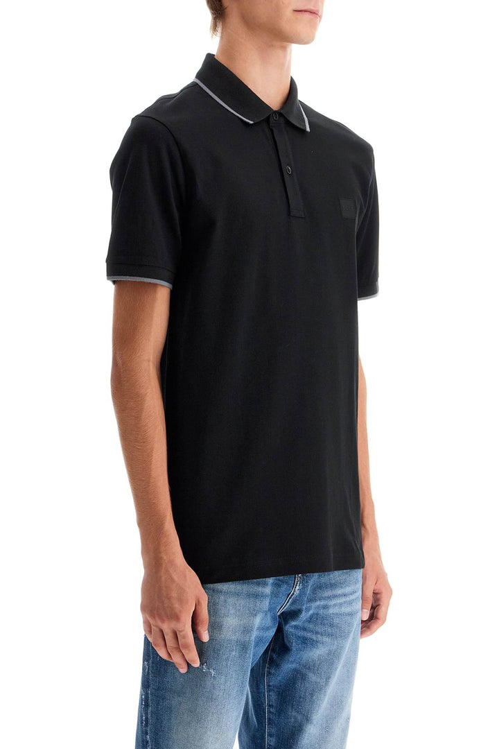 slim fit piqué polo shirt with tipped-1