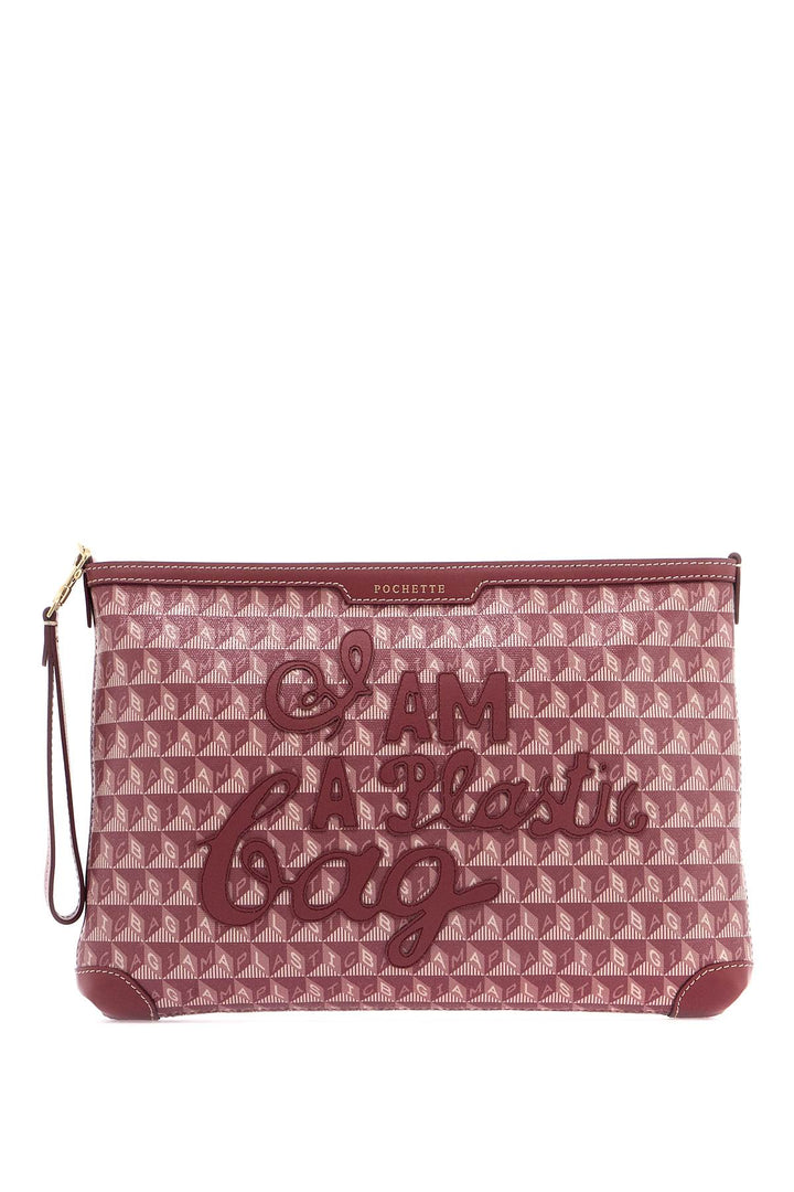 "clutch bag with plastic bag motif-0