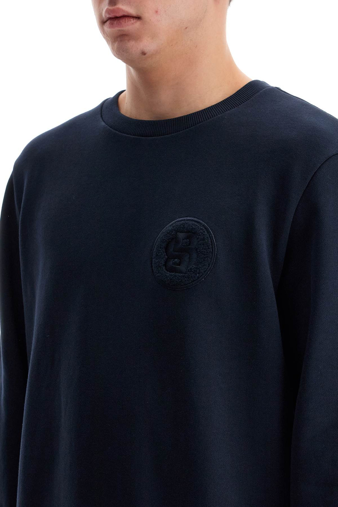 crewneck sweatshirt with double mon-3