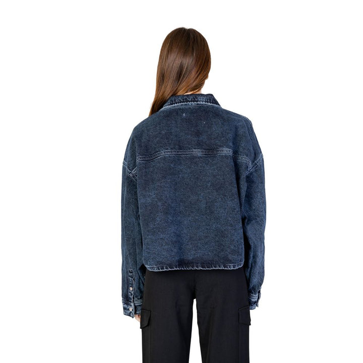 Blue Recycled Cotton Jackets & Coat