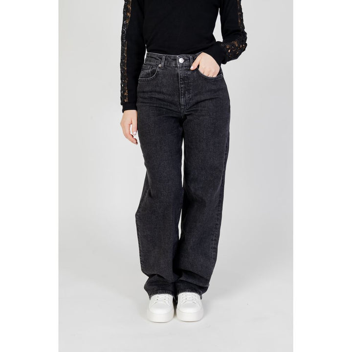 Black Cotton Jeans & Pant