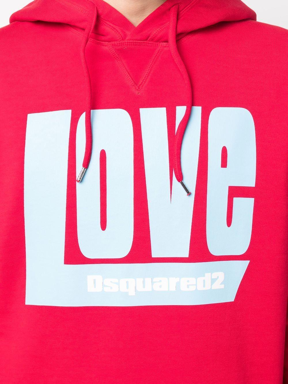DSQUARED2 'Love' logo-print hoodie-4