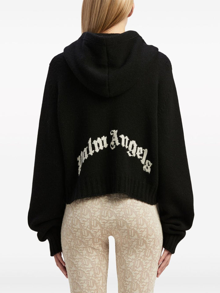logo intarsia-knit wool-blend hoodie-3
