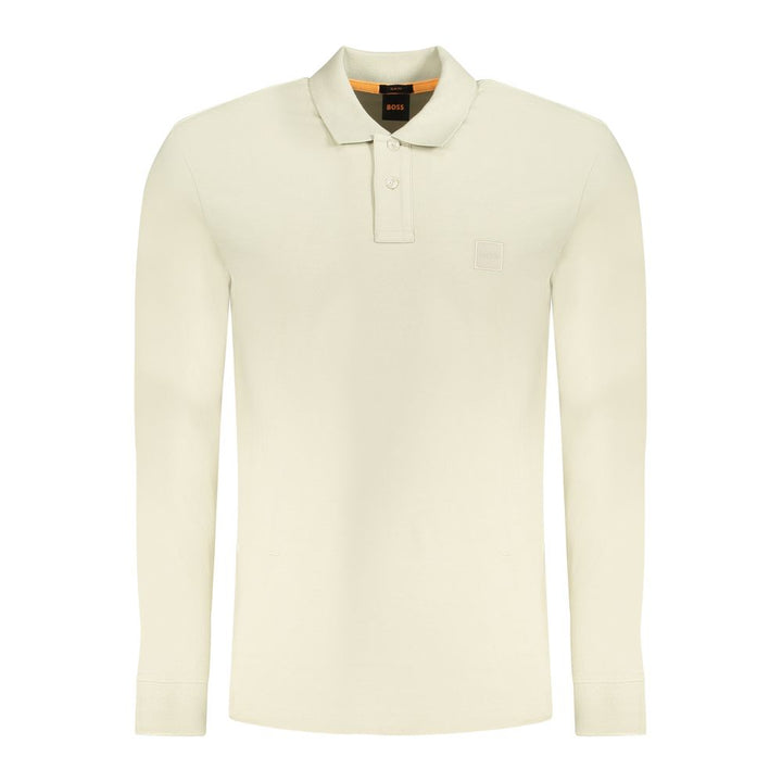 Beige Cotton Polo Shirt