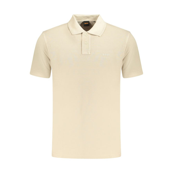 Beige Cotton Polo Shirt