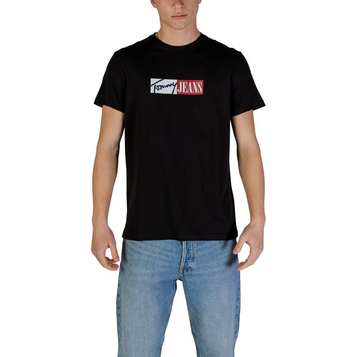 Black Cotton Rigenerato T-Shirt