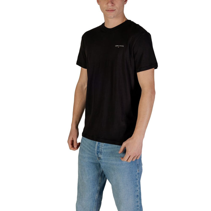 Black Cotton Rigenerato T-Shirt