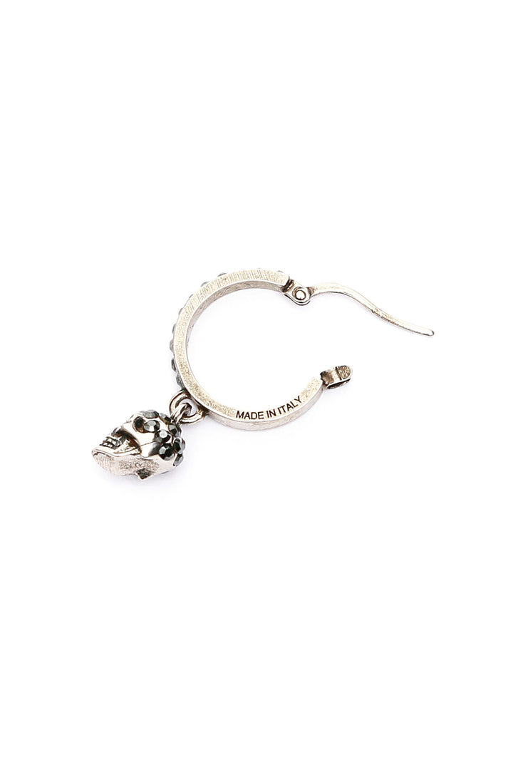 hoop earrings with skull pendant-2