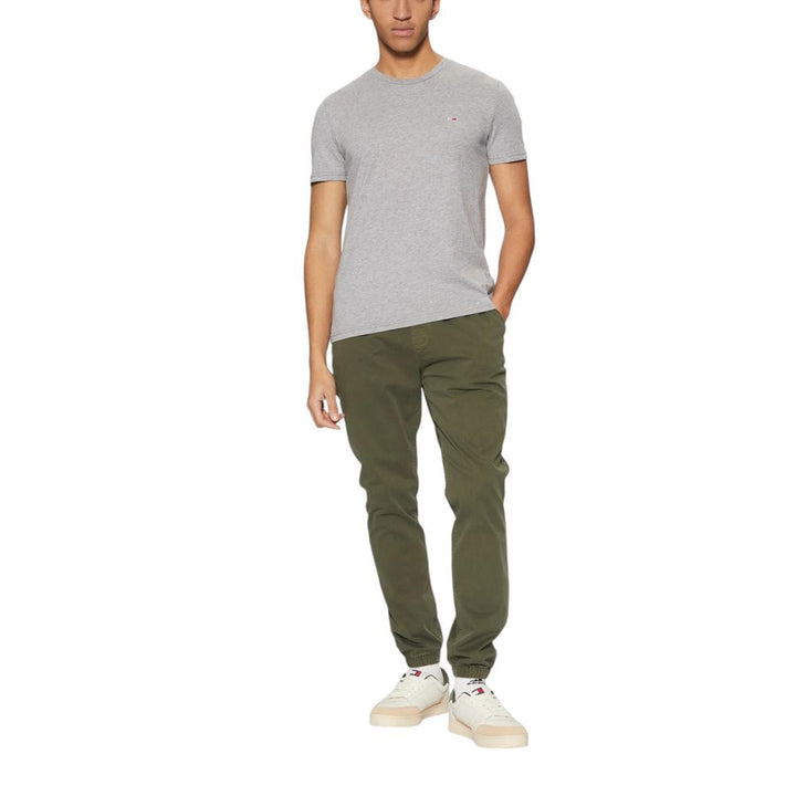 Green Cotton Jeans & Pant