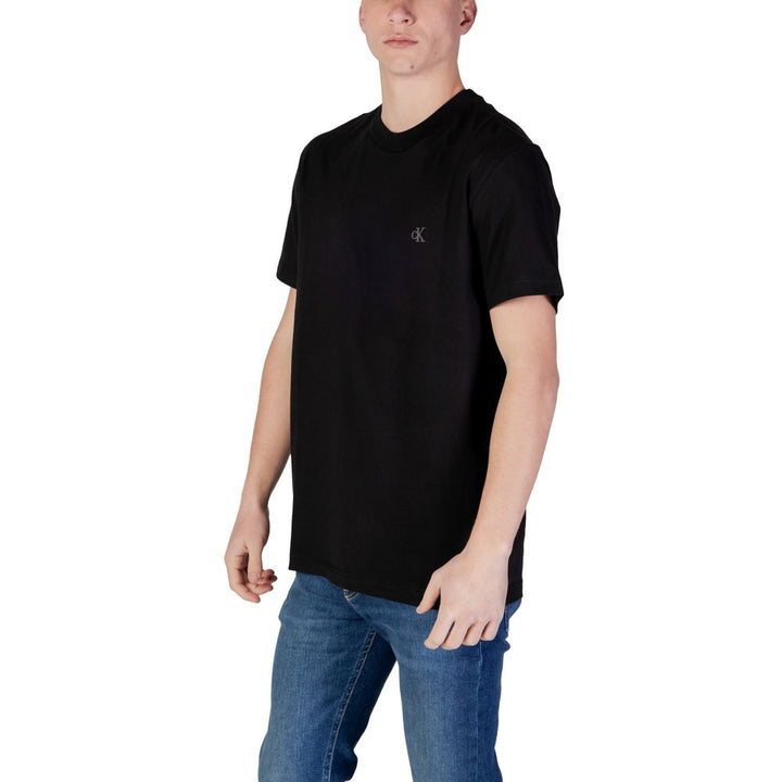 Black Cotton Rigenerato T-Shirt