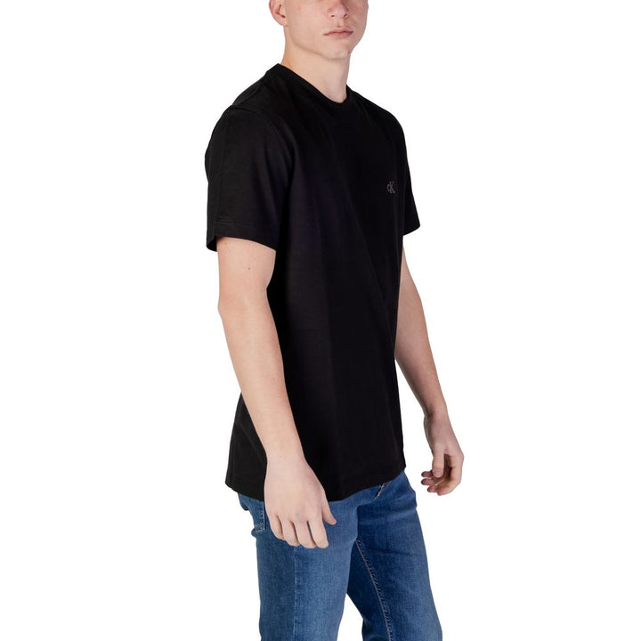 Black Cotton Rigenerato T-Shirt