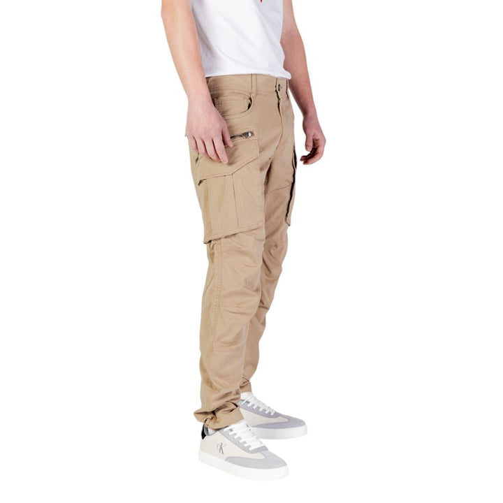 Beige Cotton Jeans & Pant