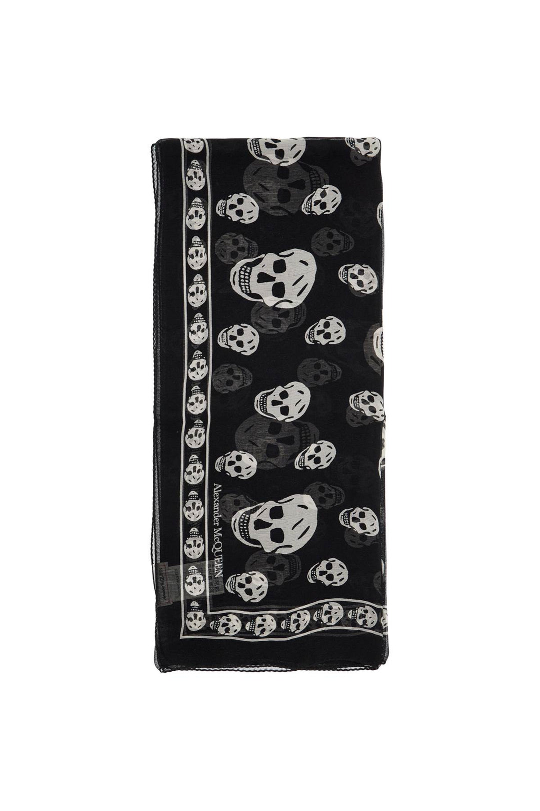 silk skull scarf-0