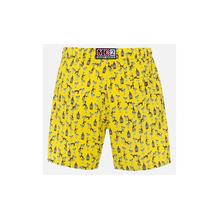 Yellow Polyester Swimwear