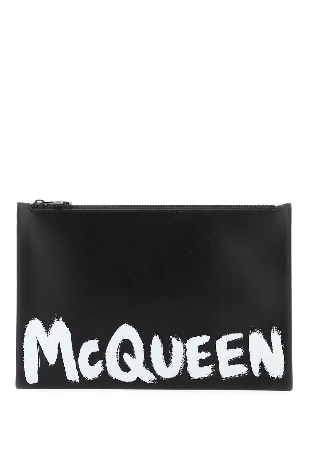 'mcqueen graffiti' leather flat pouch-0