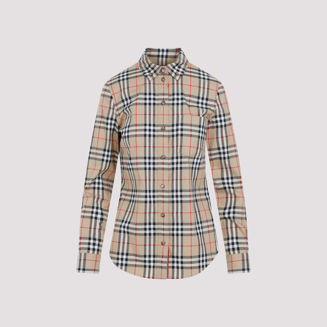 Archive Beige Cotton Lapwig Check Shirt-0