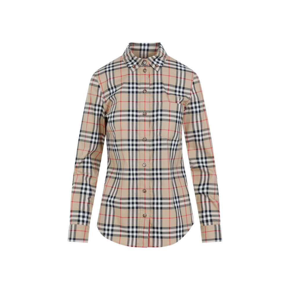 Archive Beige Cotton Lapwig Check Shirt-1