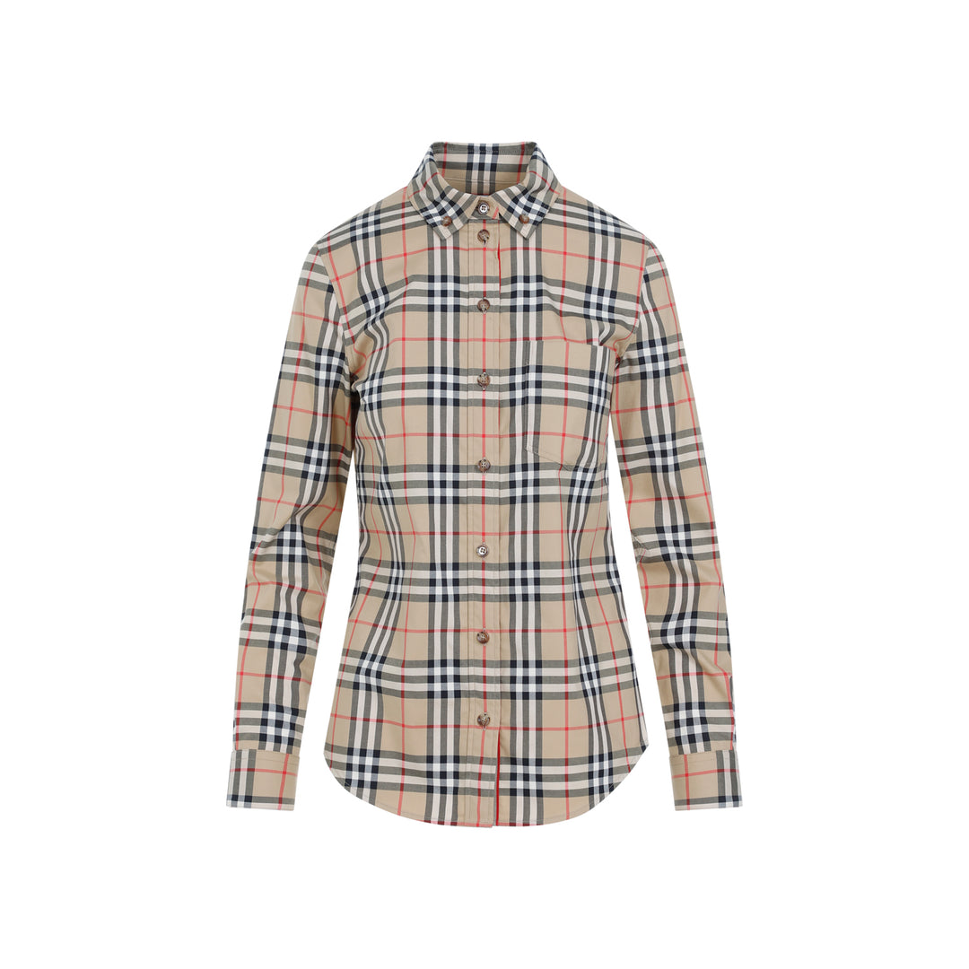 Archive Beige Cotton Lapwig Check Shirt-1