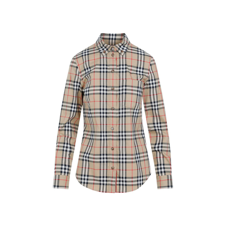 Archive Beige Cotton Lapwig Check Shirt-1