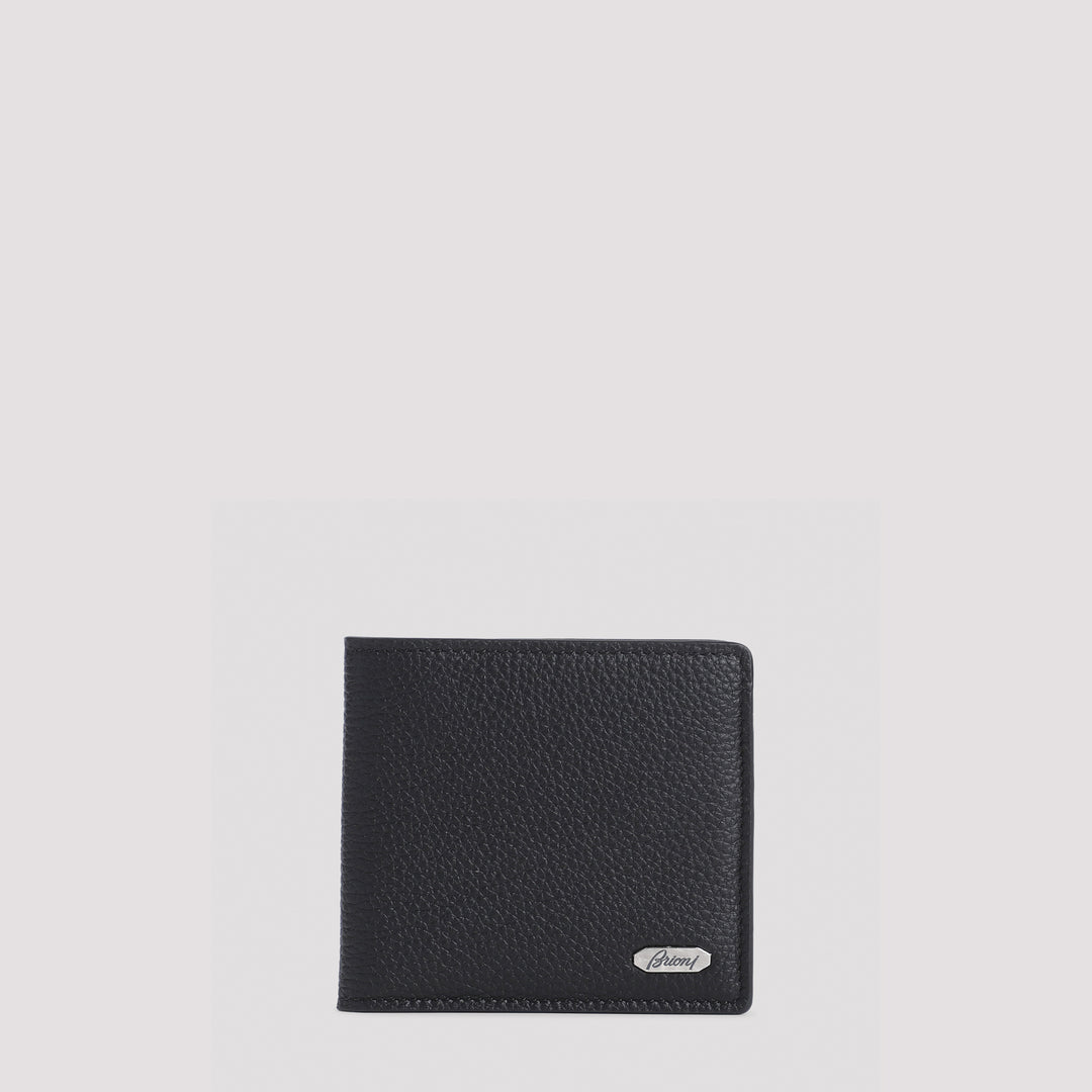 Black Grained Leather Card Case-0