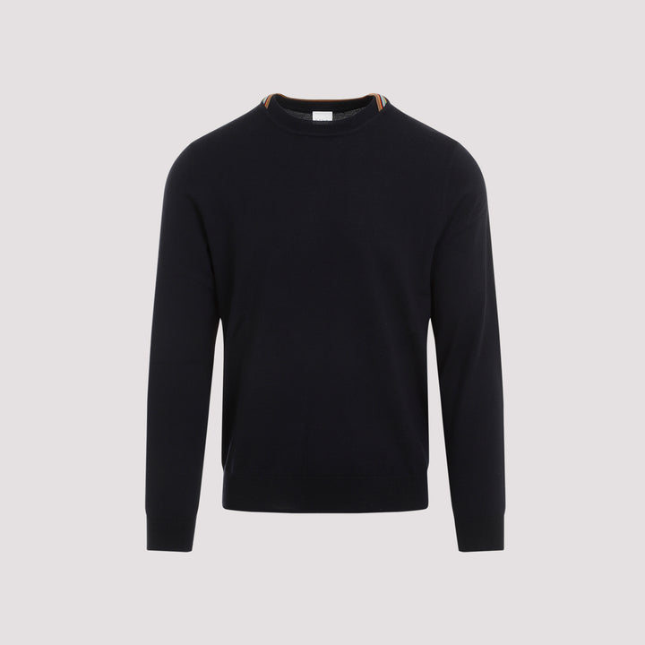 Very Dark Navy Wool Sweater-0